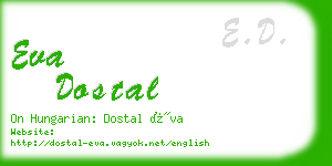 eva dostal business card